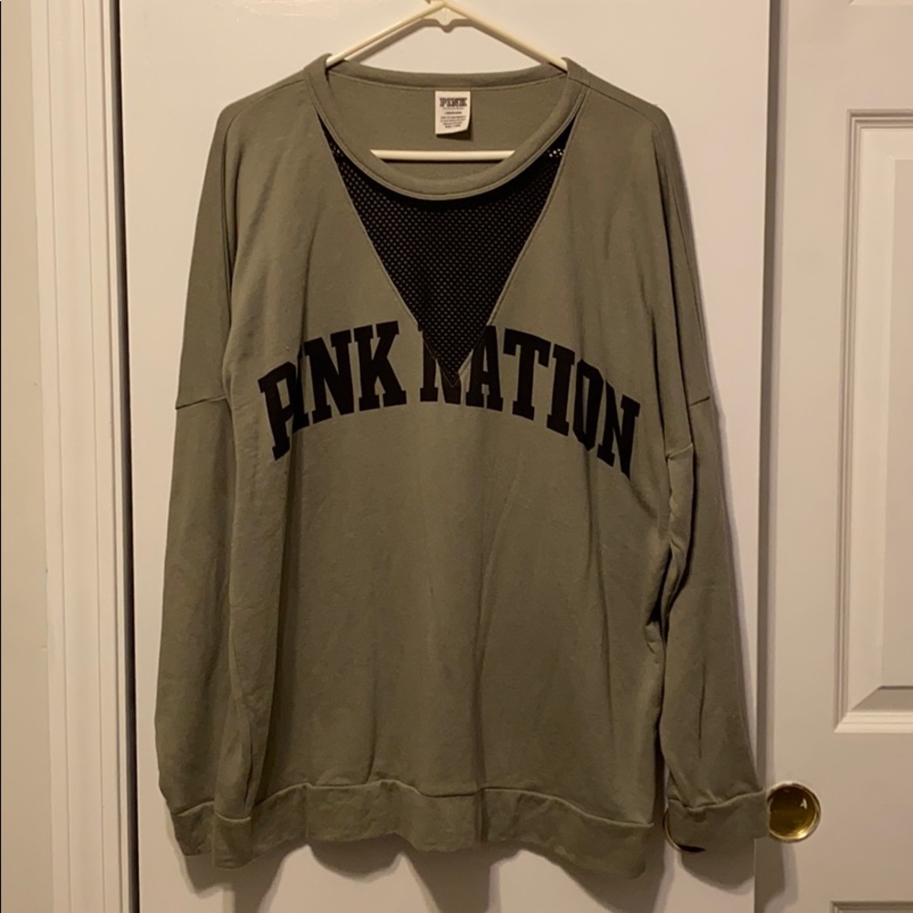 PINK mesh long sleeve